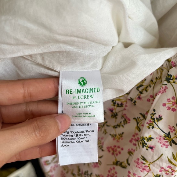 J.CREW Side-cutout cotton poplin dress in meadow floral - 8 - Picture 14 of 15